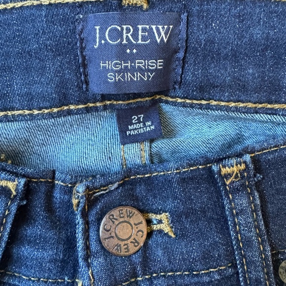 J.Crew High-Rise Skinny Button-Fly Jeans – Dark Wash, Size 27 - Picture 6 of 7